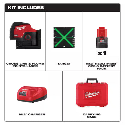 REDSTICK Magnetic Box Level Set with Torpedo Level and M12 125 Ft. Cross and Point Laser Level Kit (6-Piece)