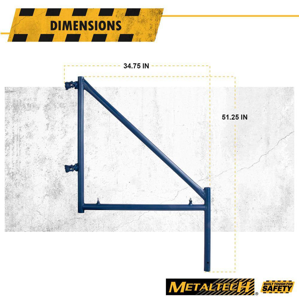 32-In. Steel Scaffolding Outrigger for Mason Frame Scaffold Towers to Safely Extend Height of Scaffolding Platform