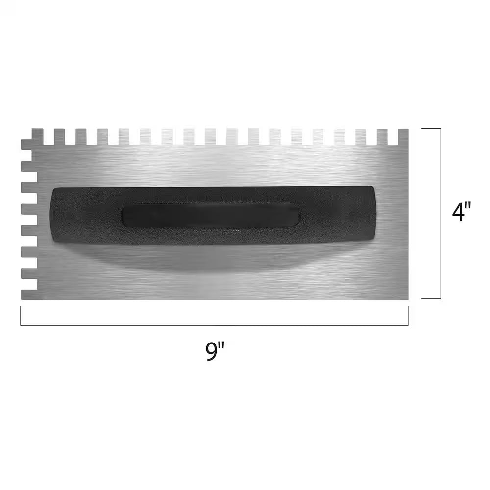 1/4 In. X 3/8 In. X 1/4 In. SQ Notched Economy Flooring Trowel