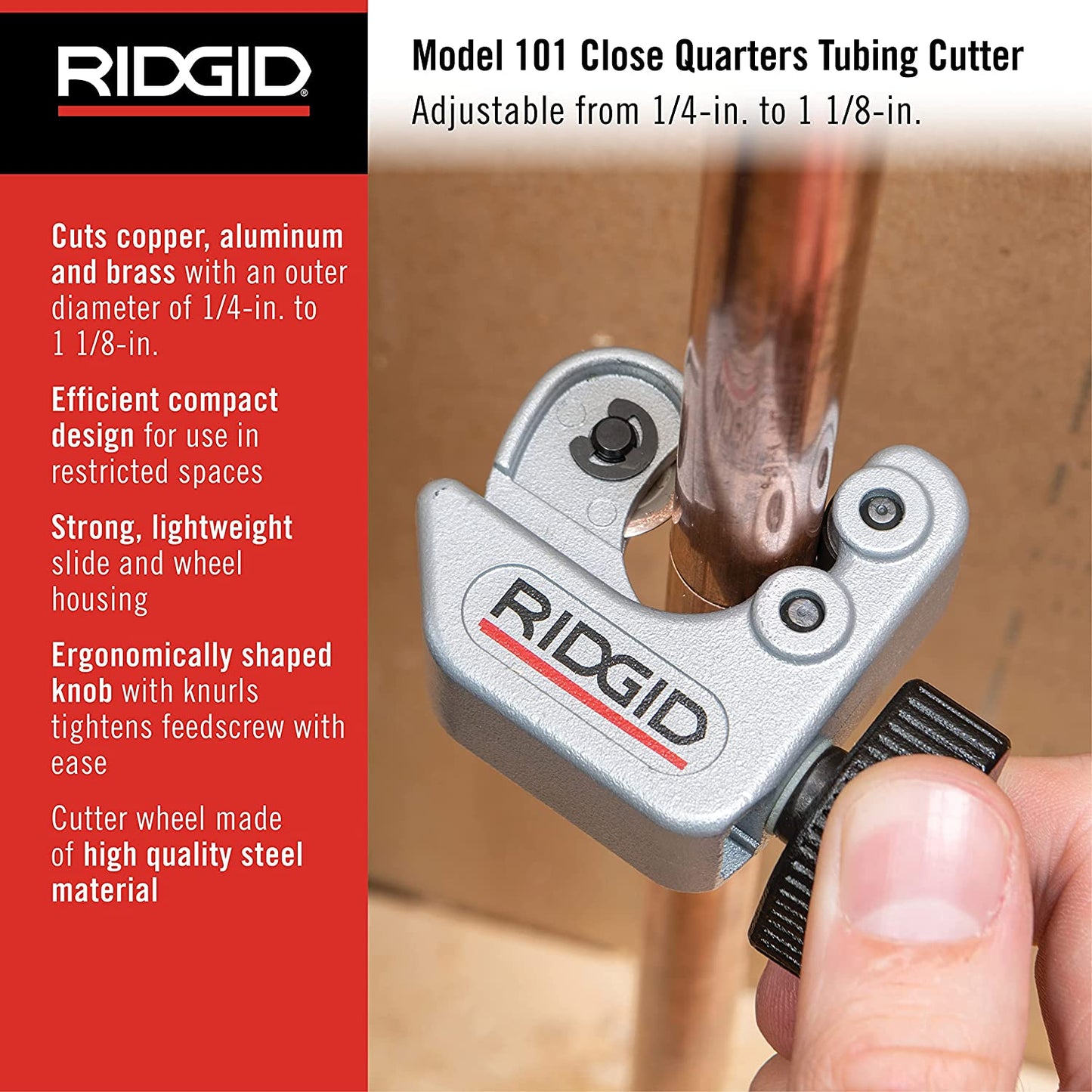 - CC247  40617 Model 101 Close Quarters Tubing Cutter, 1/4-Inch to 1-1/8-Inch Tube Cutter Silver