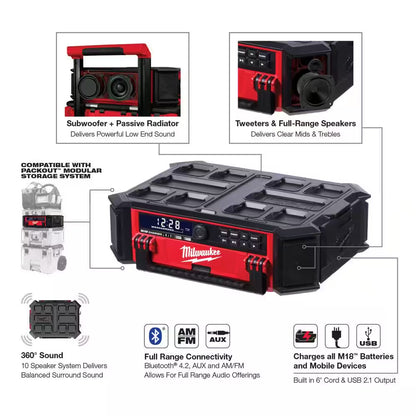 M18 FUEL PACKOUT 18-Volt 2.5 Gal. Lithium-Ion Cordless Wet/Dry Vacuum with PACKOUT Radio/Speaker