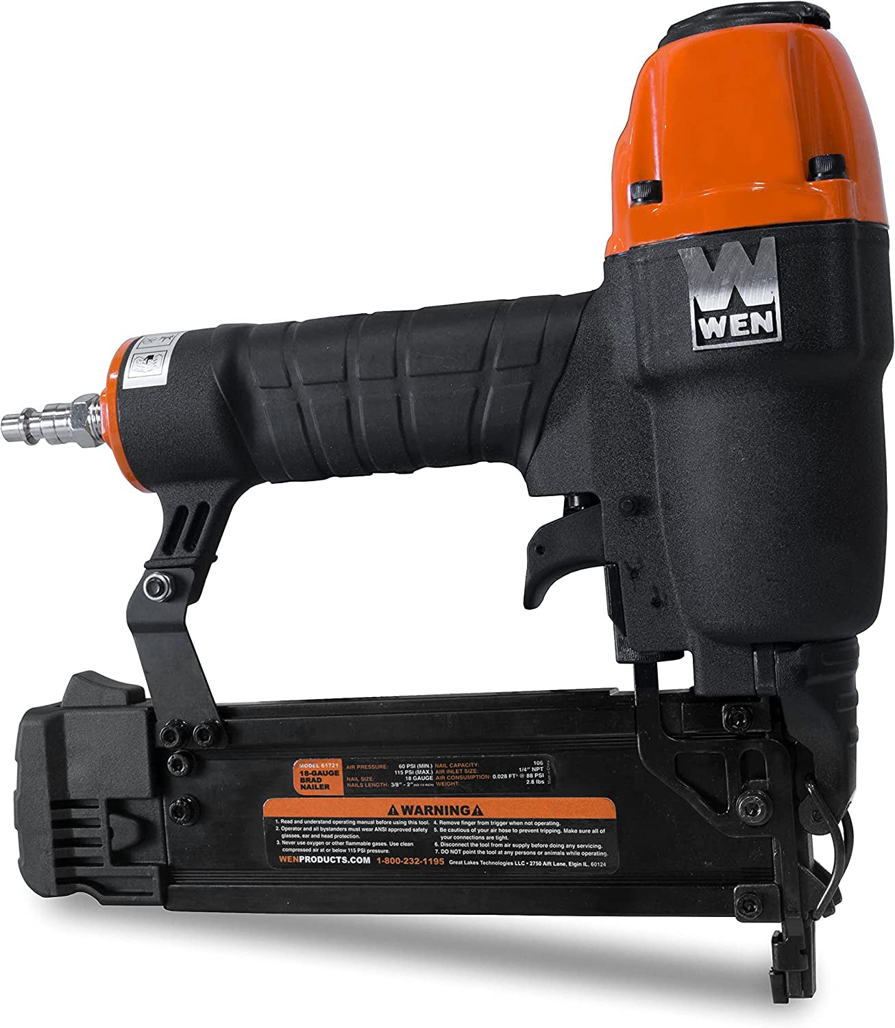 61721 18-Gauge 3/8-Inch to 2-Inch Pneumatic Brad Nailer