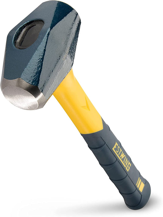 Sure Strike Drilling/Crack Hammer - 2-Pound Sledge with Fiberglass Handle & No-Slip Cushion Grip - MRF2LB