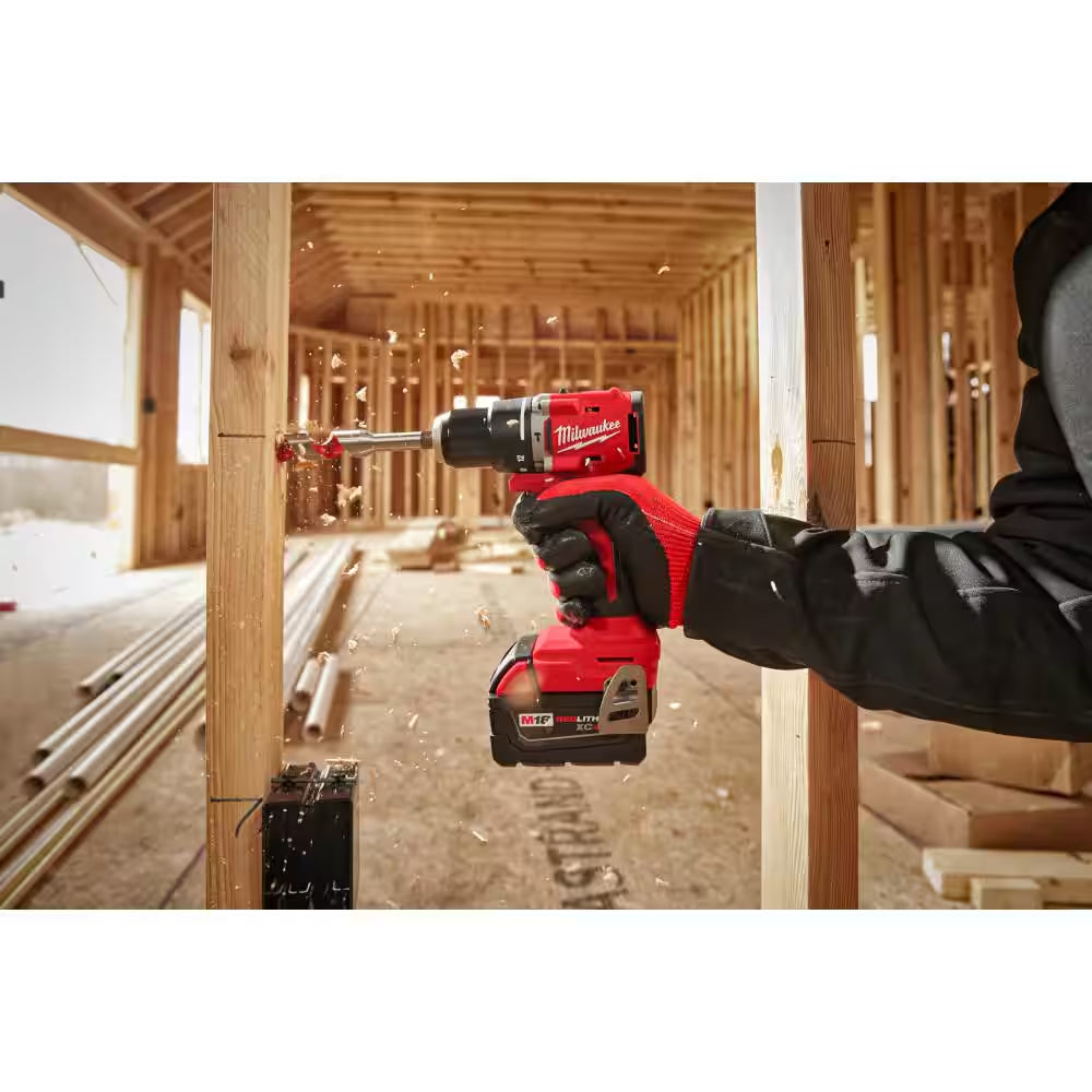 M18 18V Lithium-Ion Brushless Cordless 1/2 In. Compact Hammer Drill/Driver (Tool-Only)