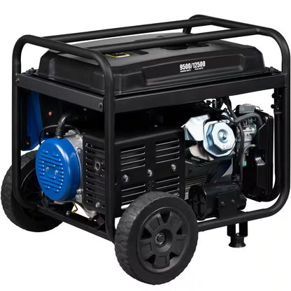 12,500/9,500-Watt Gas Powered Portable Generator with Remote Electric Start, 50 Amp Outlet