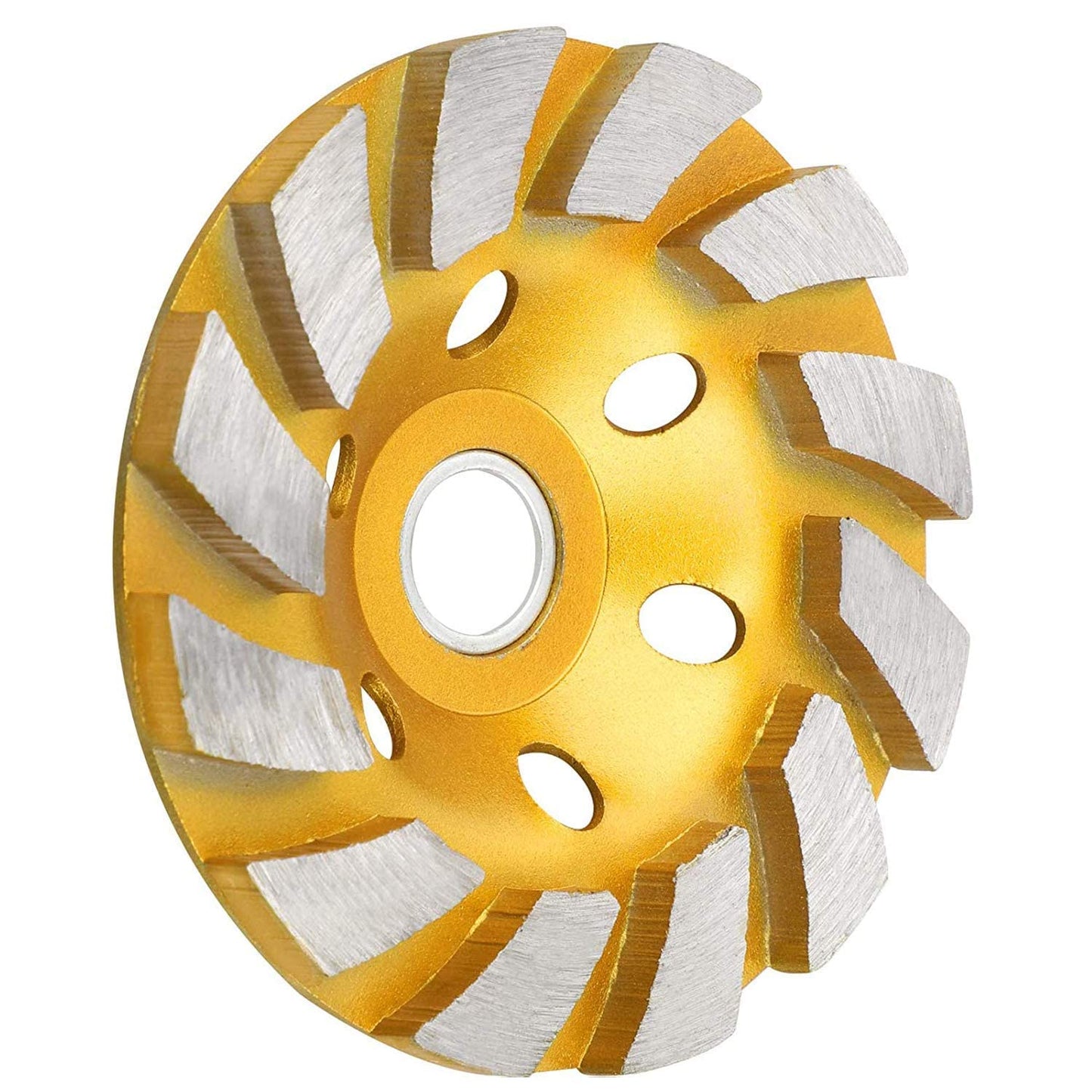 4" Concrete Grinding Wheel, 4 Inch 12-Segment Heavy Duty Turbo Row Diamond Cup Grinding Wheel Angle Grinder Disc for Granite Stone Marble Masonry Concrete