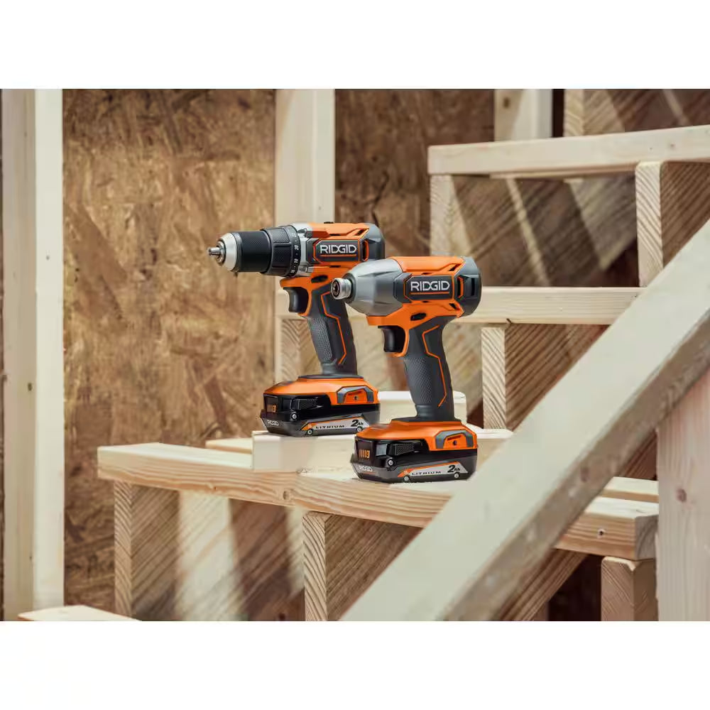 18V Cordless 2-Tool Combo Kit with Drill/Driver, Impact Driver, (2) 2.0 Ah Batteries, and Charger