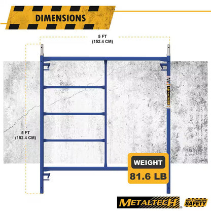 Safertstack 5 Ft. X 5 Ft. Steel Mason Scaffolding Frame, 2-Pack