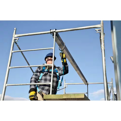 7 Ft. Aluminum Horizontal Tie-Off Bar, Safety Improvement Work Tool for Stabilizing Scaffolding Platform