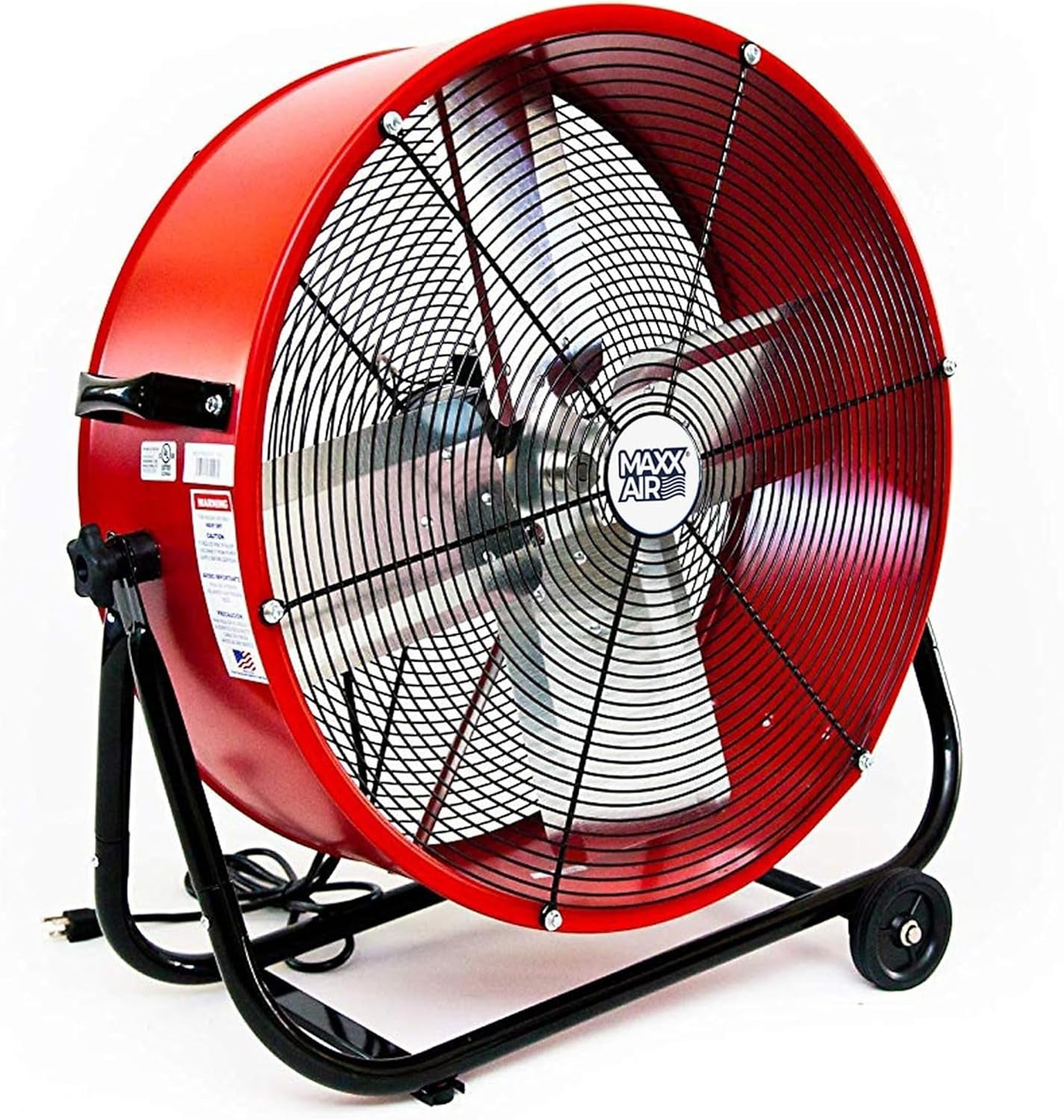 | Industrial Grade Air Circulator for Garage, Shop, Patio, Barn Use | 24-Inch High Velocity Drum Fan, Two-Speed