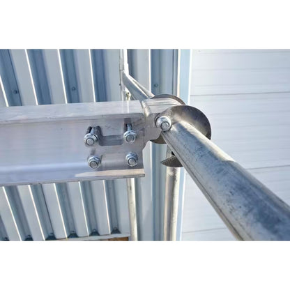 7 Ft. Aluminum Horizontal Tie-Off Bar, Safety Improvement Work Tool for Stabilizing Scaffolding Platform