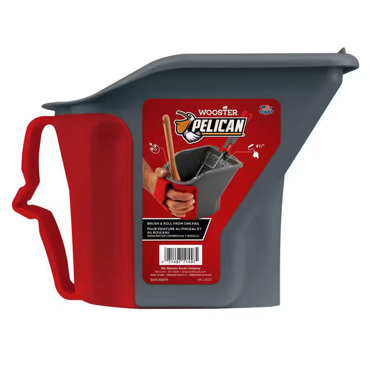 1 Qt. Pelican Hand-Held Paint Bucket with Brush Magnet