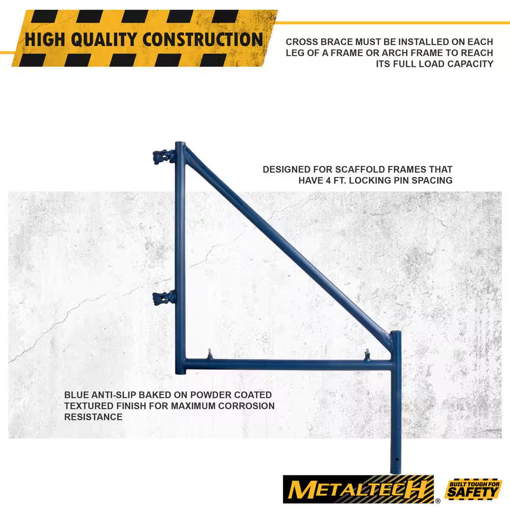 32-In. Steel Scaffolding Outrigger for Mason Frame Scaffold Towers to Extend Height of Scaffolding Platform, 4-Pack