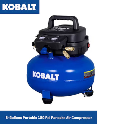 6-Gallon Portable Electric 150 PSI Pancake Air Compressor with Accessories Included