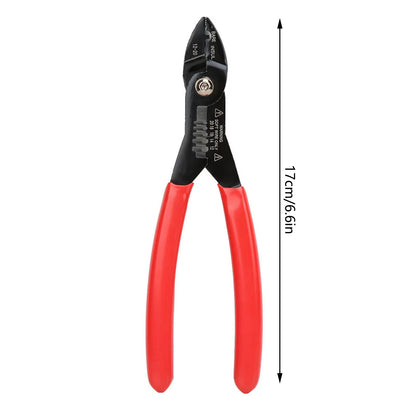 Electrical Tool 7In Professional Electrical Cable Stripping Crimping Tool Wire Stripper for Terminals Squeeze Pliers