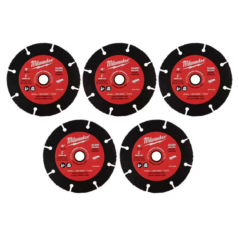 3 In. Carbide Abrasive Blade (5-Pack)