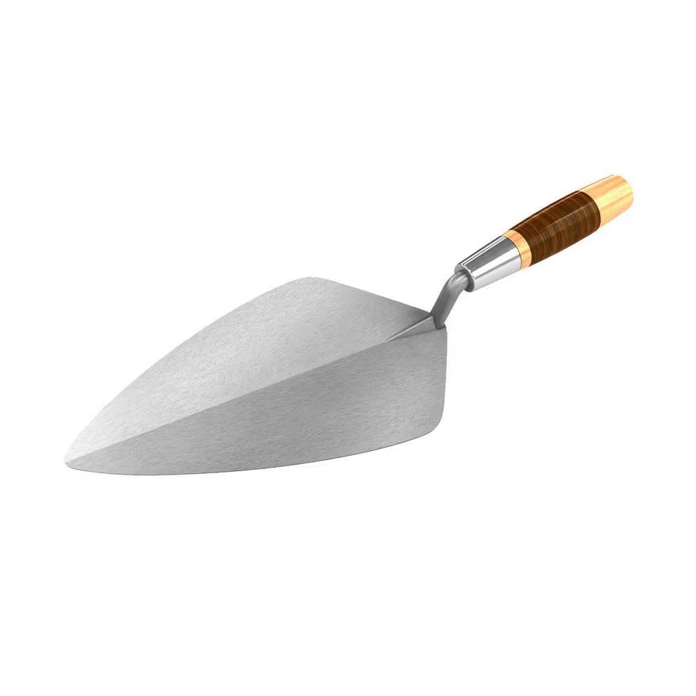 11 In. X 5-1/2 In. Wide London Pro Carbon Steel Brick Masonry Trowel - Leather Handle