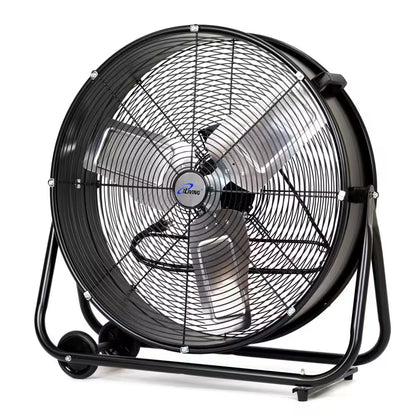 High Velocity Industrial 24 In. 2-Speed Drum Fan with Speed Control, 360° Tilt, 7700 CFM