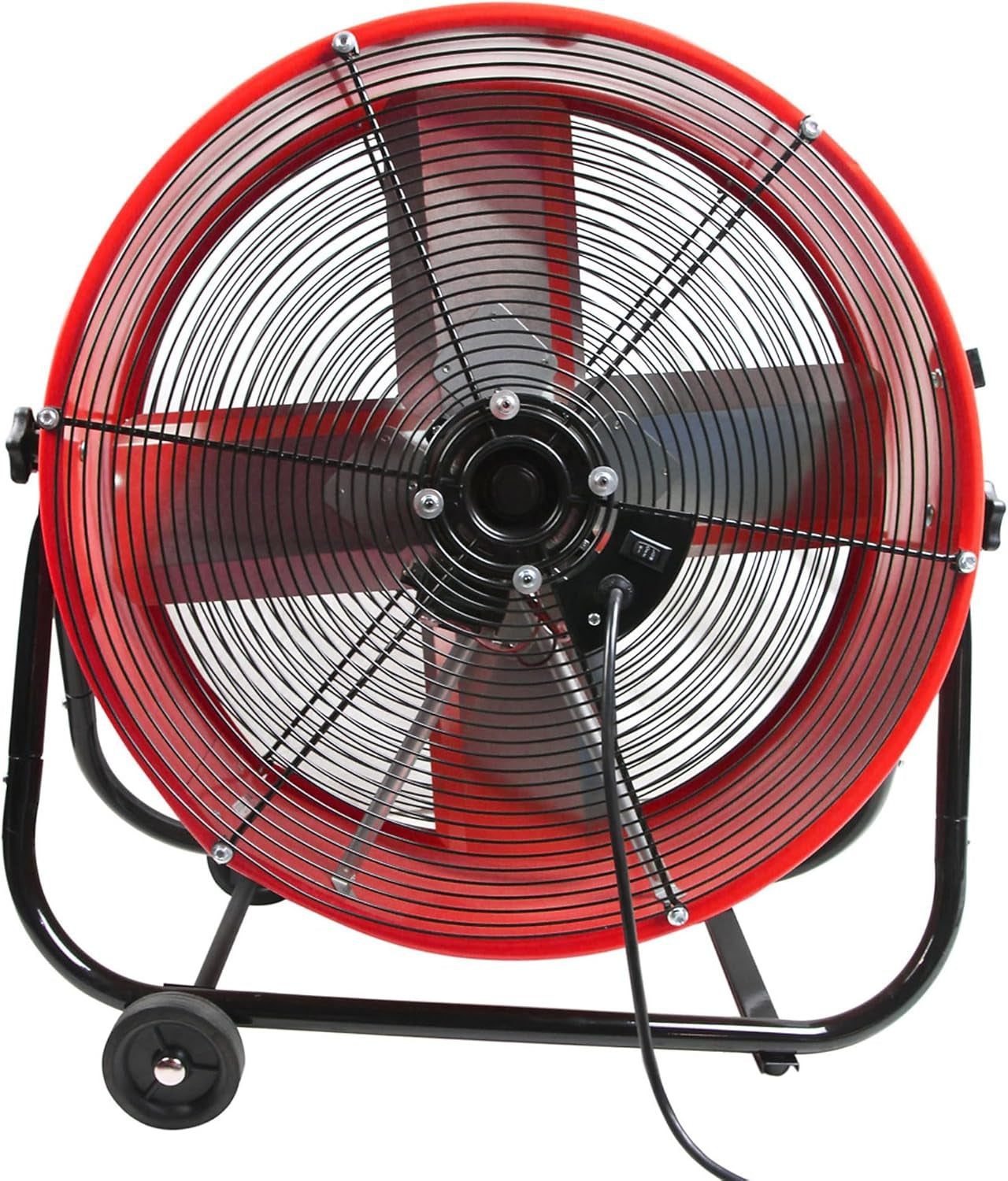 | Industrial Grade Air Circulator for Garage, Shop, Patio, Barn Use | 24-Inch High Velocity Drum Fan, Two-Speed