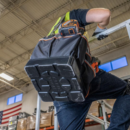 5541610-14 Tool Bag with Shoulder Strap Has 40 Pockets for Tool Storage and Orange Interior