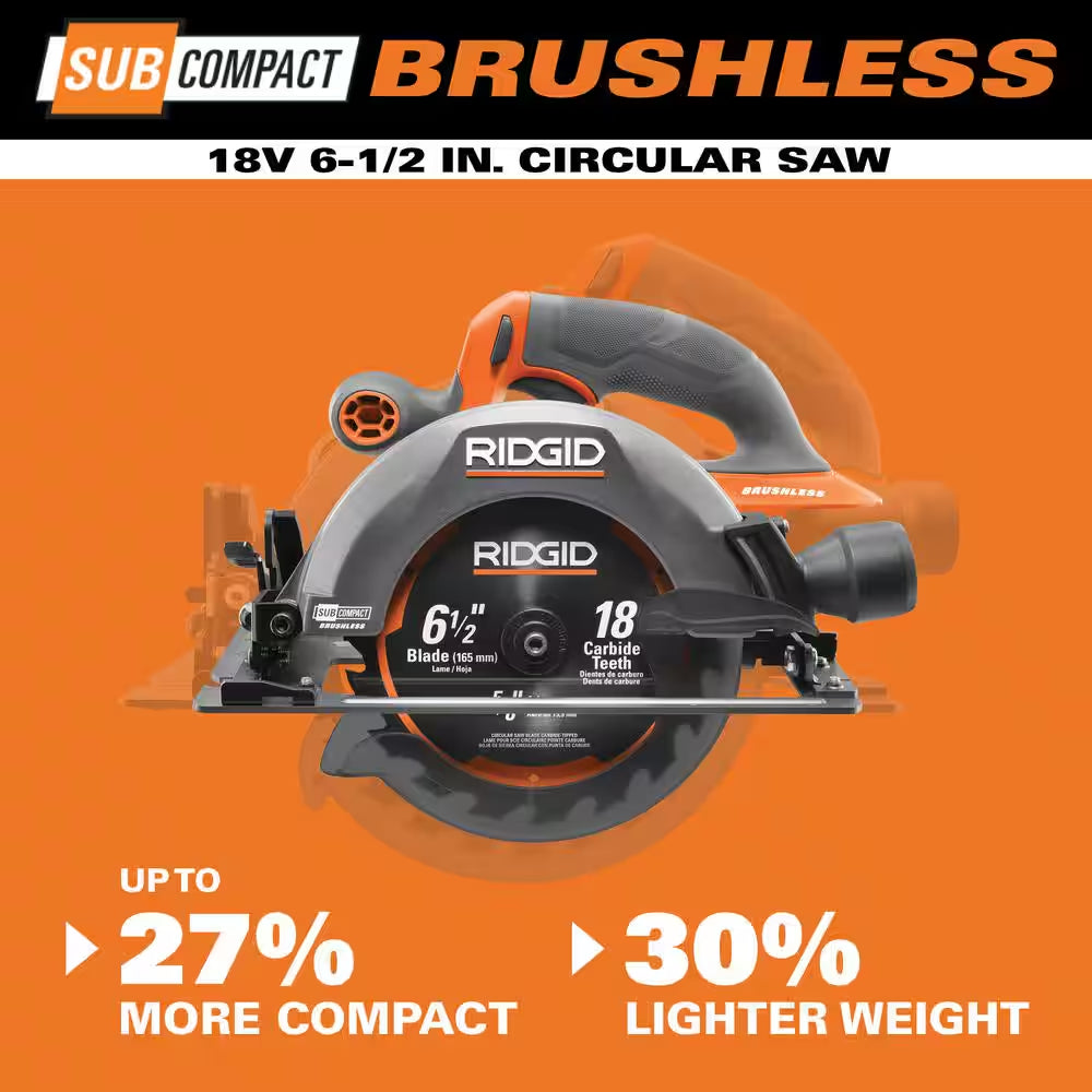 18V Subcompact Brushless Cordless 6-1/2 In. Circular Saw (Tool Only)