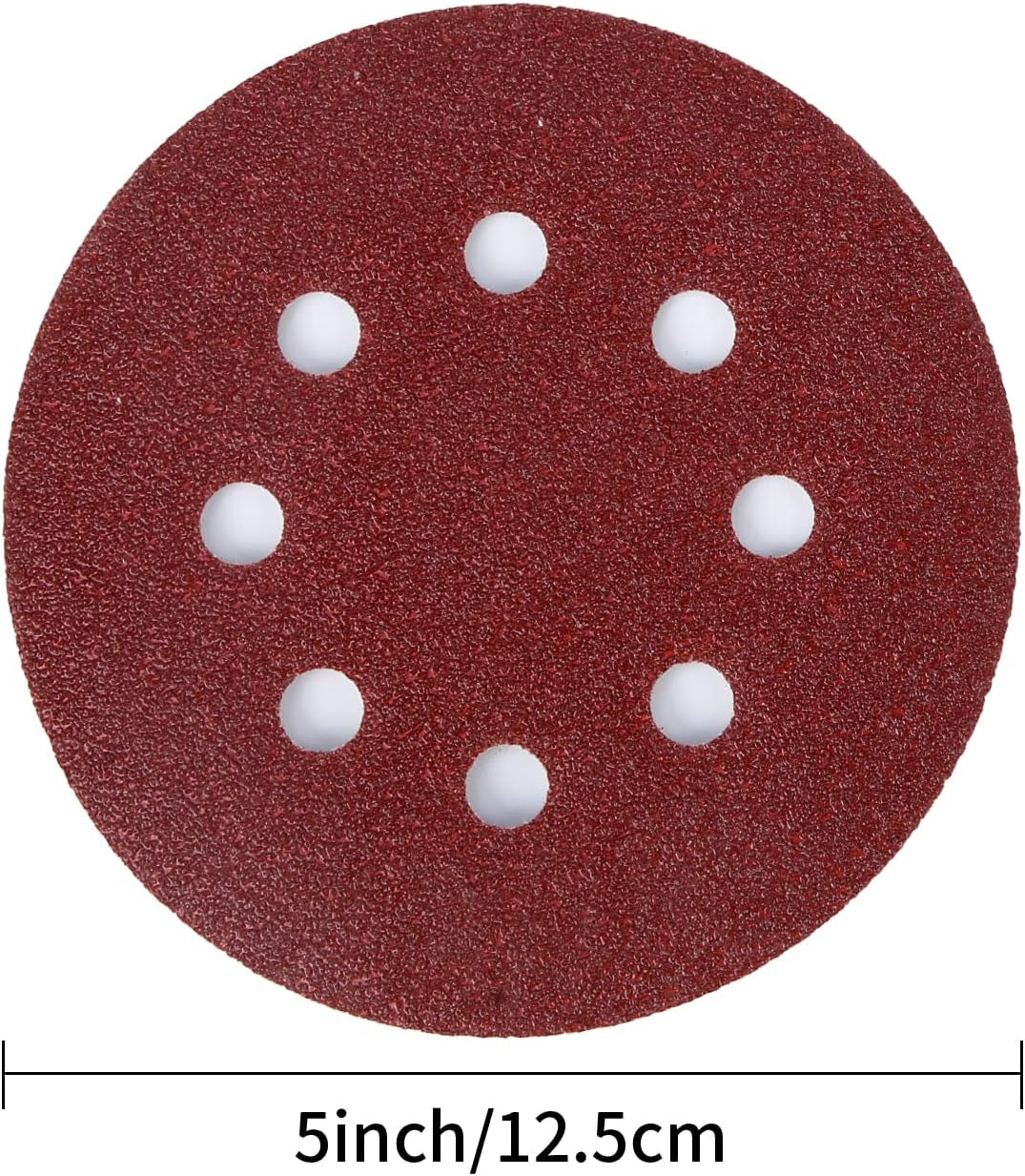 100PCS 5 Inch 8 Holes Sanding Discs 60 120 240 400 600 800 1000 1200 1500 2000 Grit Sandpaper Sander round Sand Paper (100Pcs 60-2000 Grit)