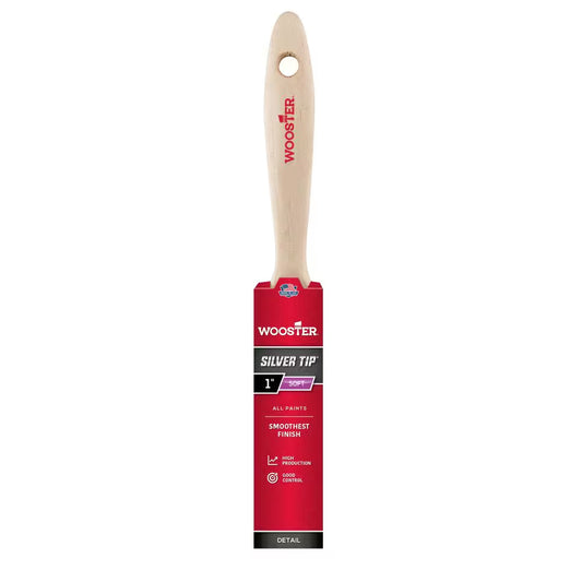 1 In. Silver Tip Polyester Flat Brush