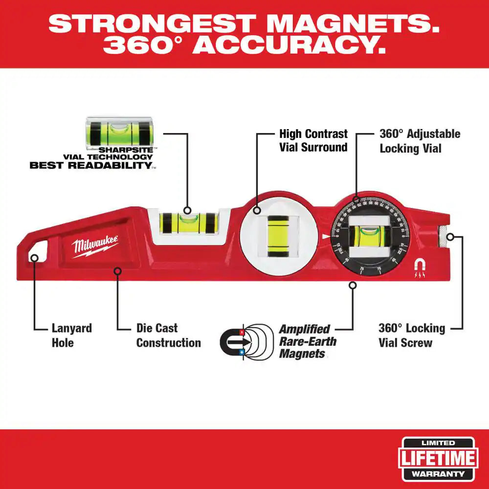 REDSTICK Magnetic Box Level Set with Torpedo Level and M12 125 Ft. Cross and Point Laser Level Kit (6-Piece)